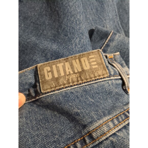 Vintage 80s Gitano High Waist V Yoked Mom Blue Denim Jeans 10 P Tapered Leg - Picture 3 of 5